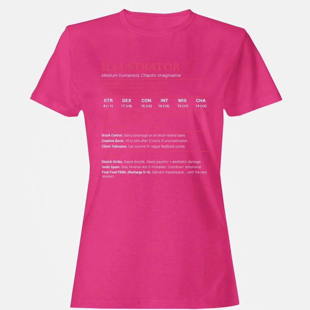 Illustrator Stats Women's T-Shirt - Heliconia - 6
