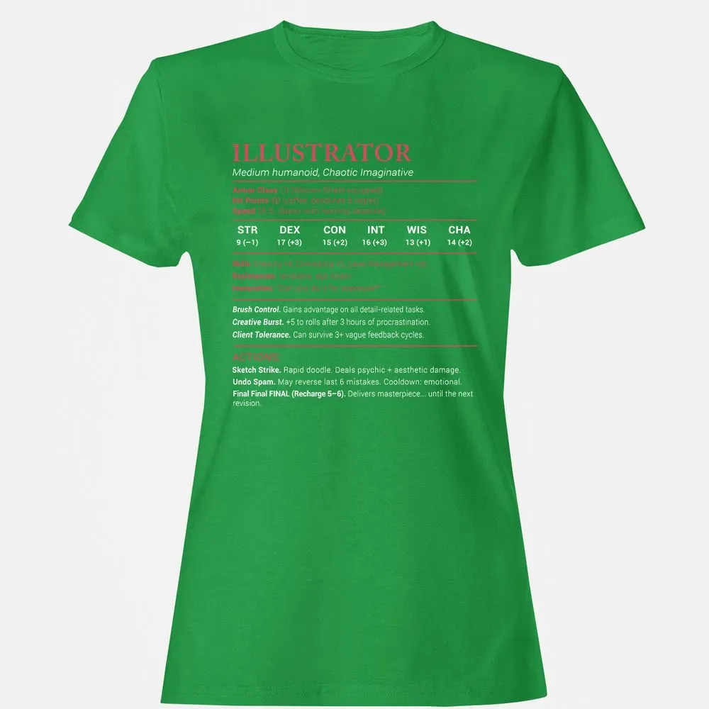 Illustrator Stats Women's T-Shirt - Irish Green - 7