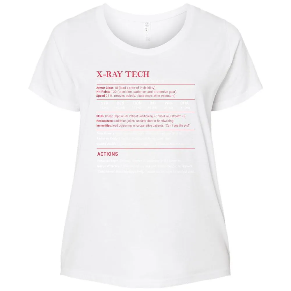 X-ray Tech Stats Ladies Curvy Jersey - White - 6