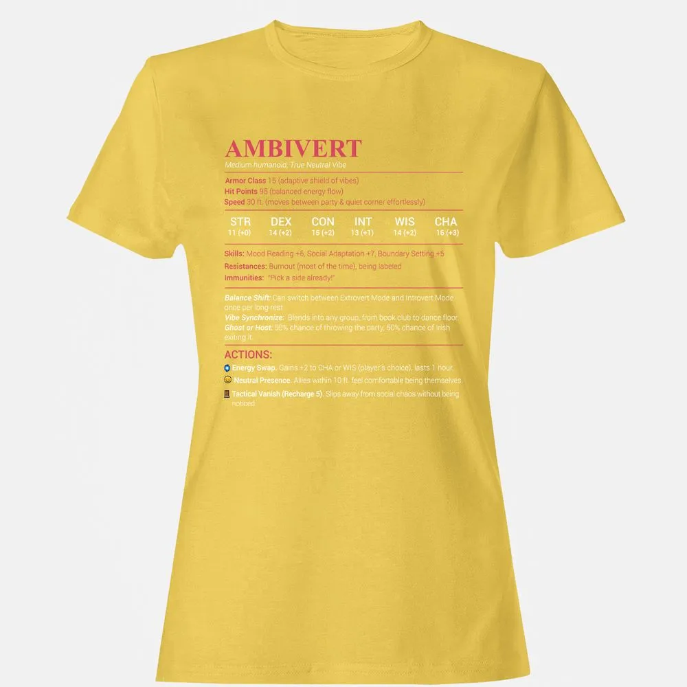 Ambivert Stats Women's T-Shirt - Daisy - 4
