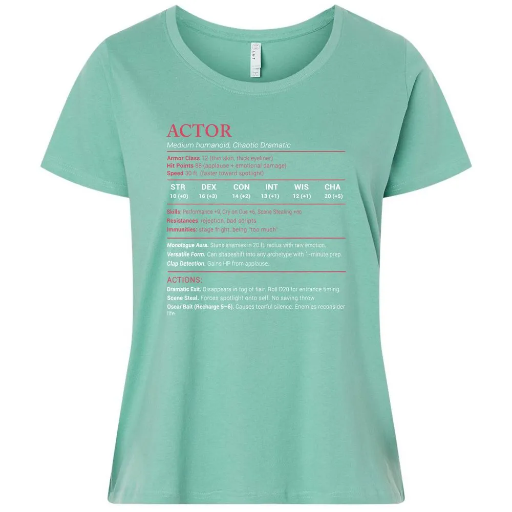 Actor Stats Ladies Curvy Jersey - Saltwater - 7