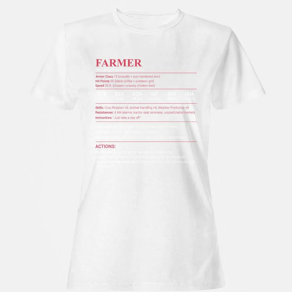 Farmer Stats Women's T-Shirt - White - 16