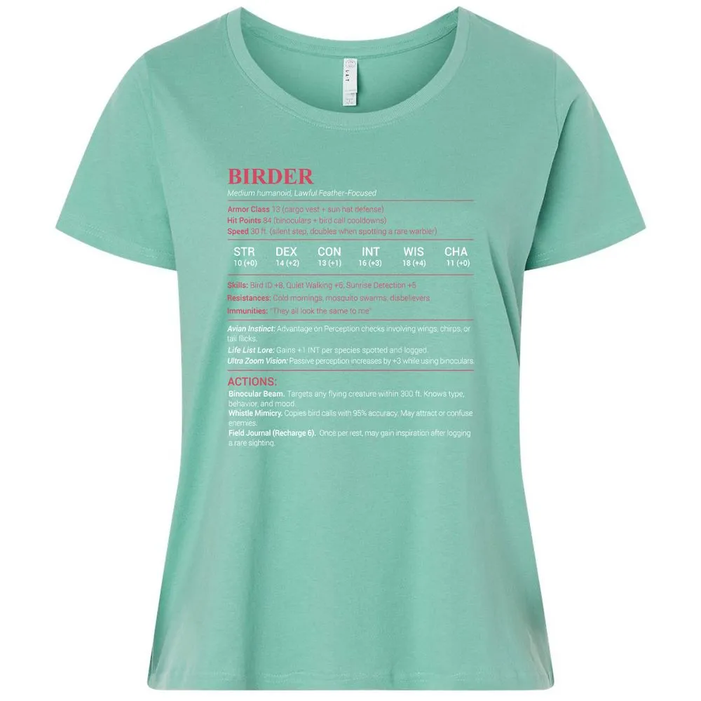 Birder Stats Ladies Curvy Jersey - Saltwater - 7