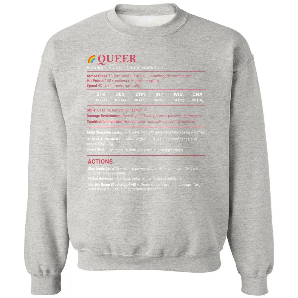Queer Stats Classic Unisex Sweatshirt - Ash - 8