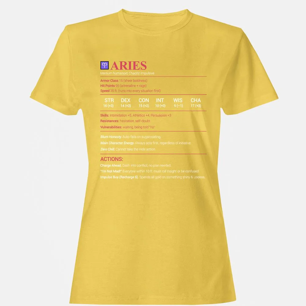Aries Stats Women's T-Shirt - Daisy - 4
