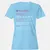 Aquarius Stats Women's T-Shirt - Light Blue - 8