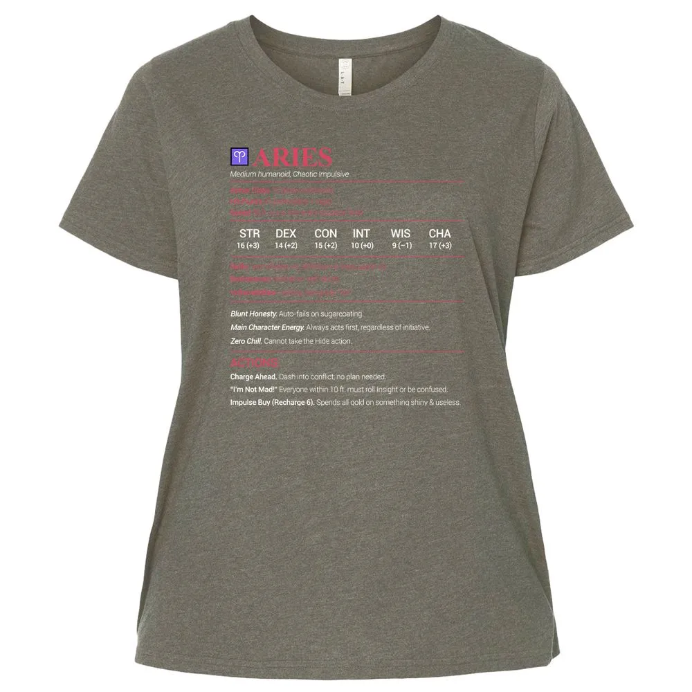 Aries Stats Ladies Curvy Jersey - Bamboo Blackout - 2