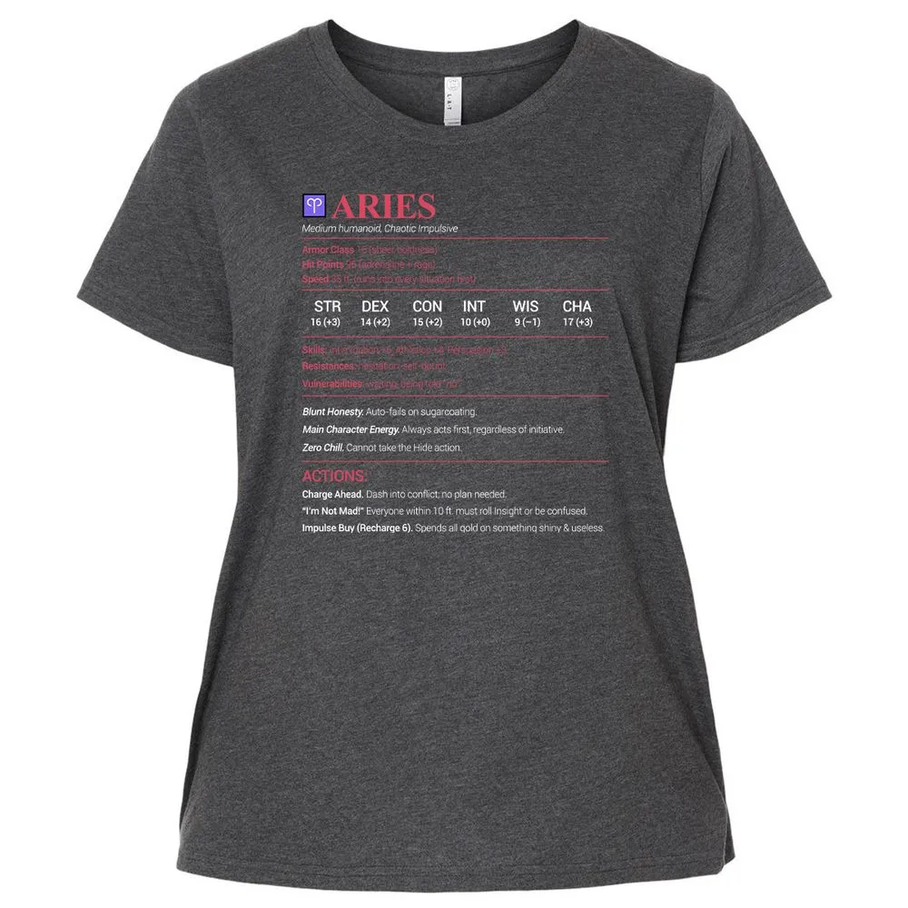 Aries Stats Ladies Curvy Jersey - Vintage Smoke - 4