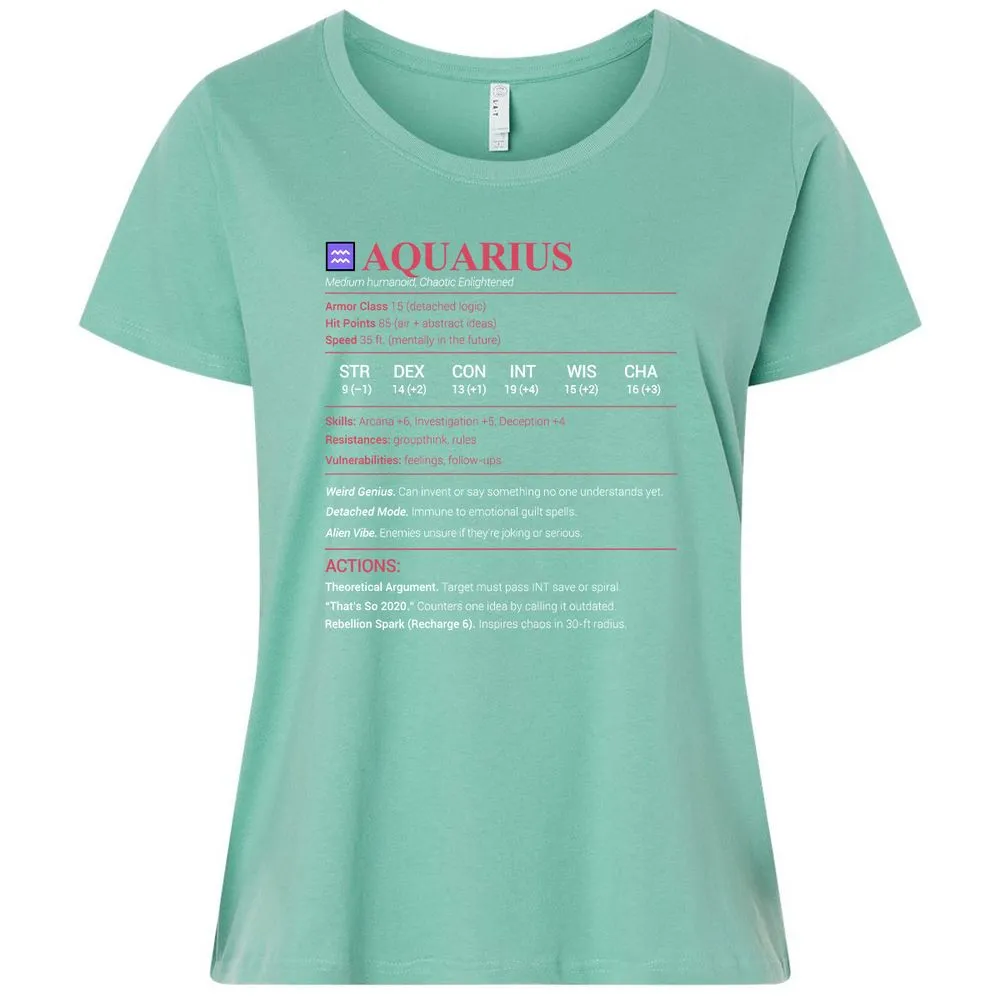 Aquarius Stats Ladies Curvy Jersey - Saltwater - 7