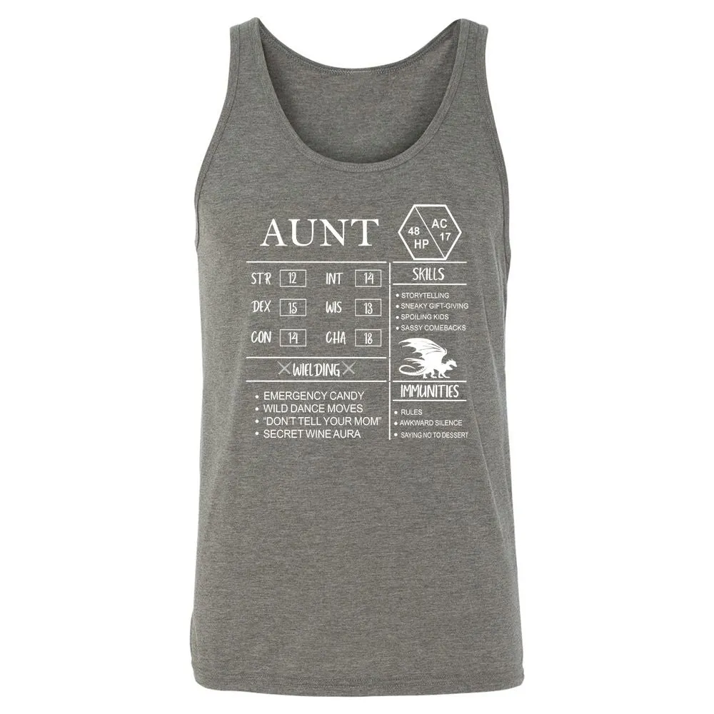 Aunt Stats Unisex Jersey Tank - Grey Triblend - 8