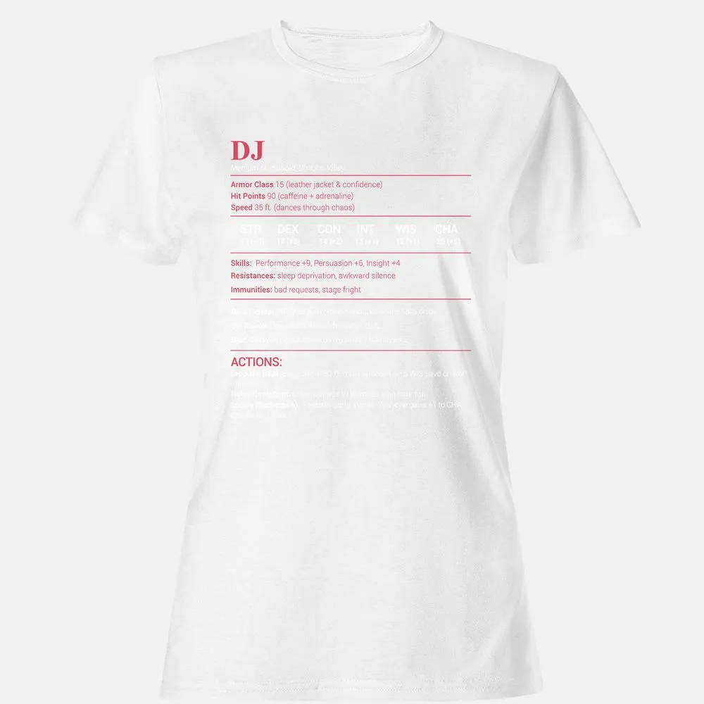 DJ Stats Women's T-Shirt - White - 16