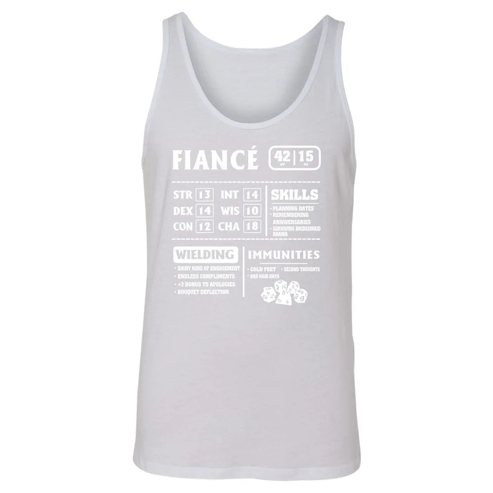 Fiance Stats Unisex Jersey Tank - White - 14