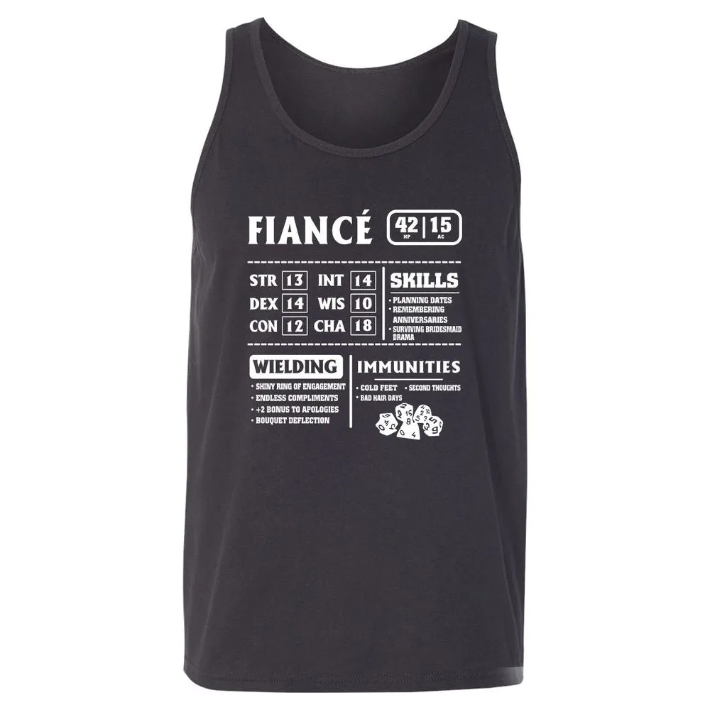 Fiance Stats Unisex Jersey Tank - Dark Grey - 7