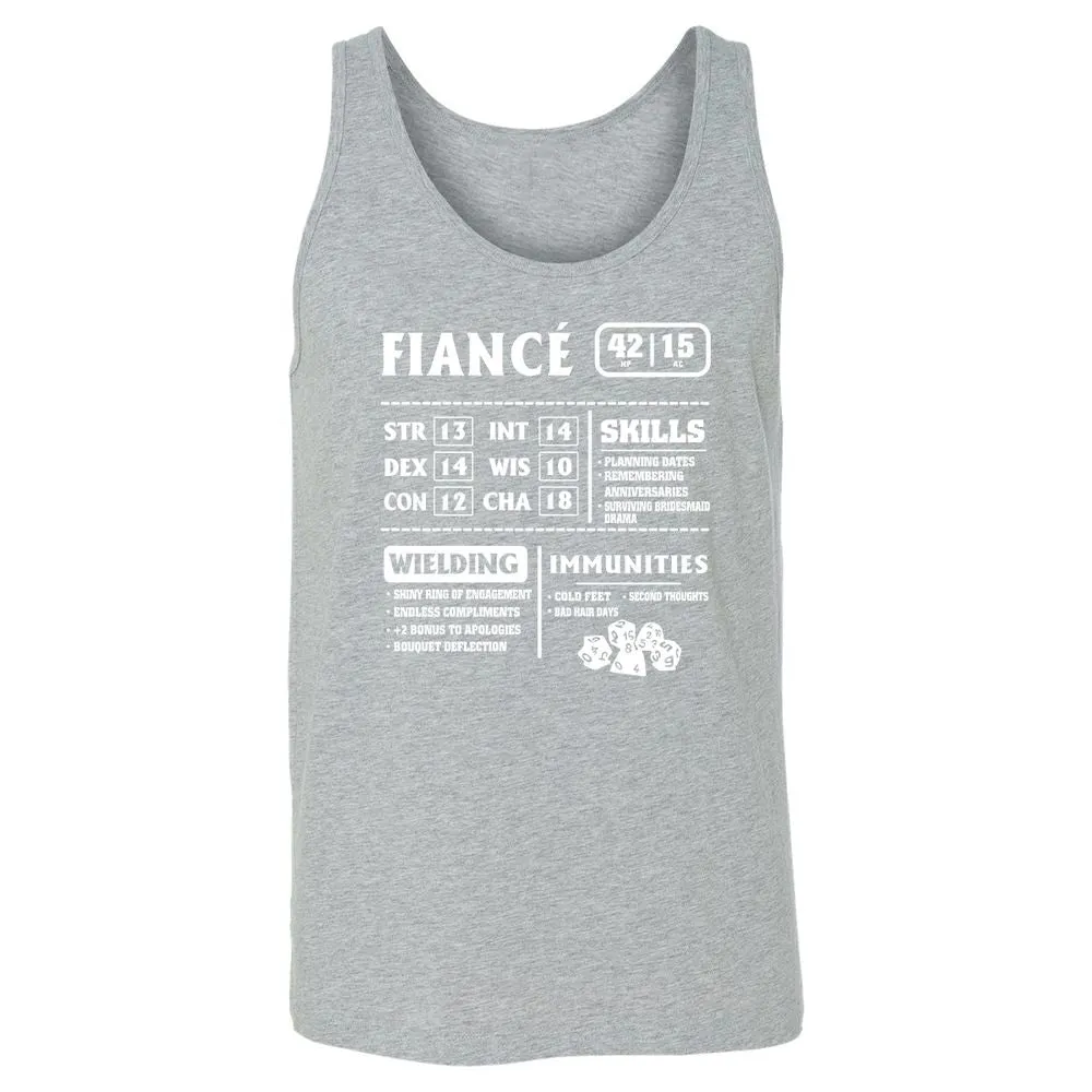 Fiance Stats Unisex Jersey Tank - Athletic Heather - 4