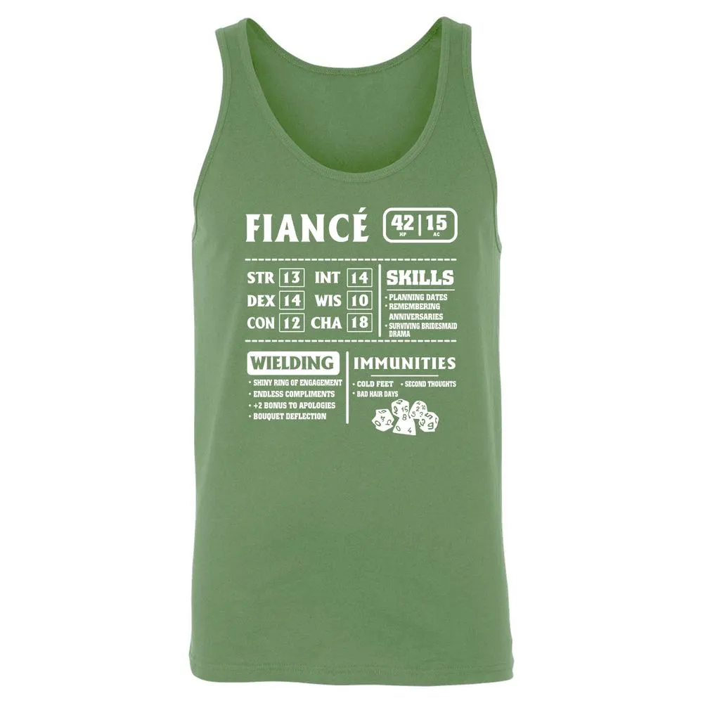 Fiance Stats Unisex Jersey Tank - Leaf - 10