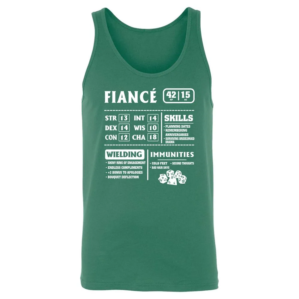 Fiance Stats Unisex Jersey Tank - Kelly - 9