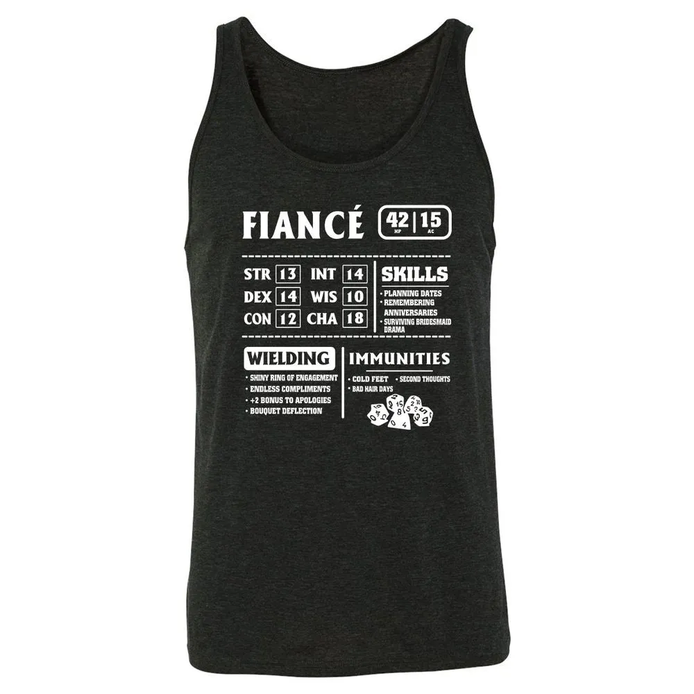 Fiance Stats Unisex Jersey Tank - Charcoal Black Triblend - 5