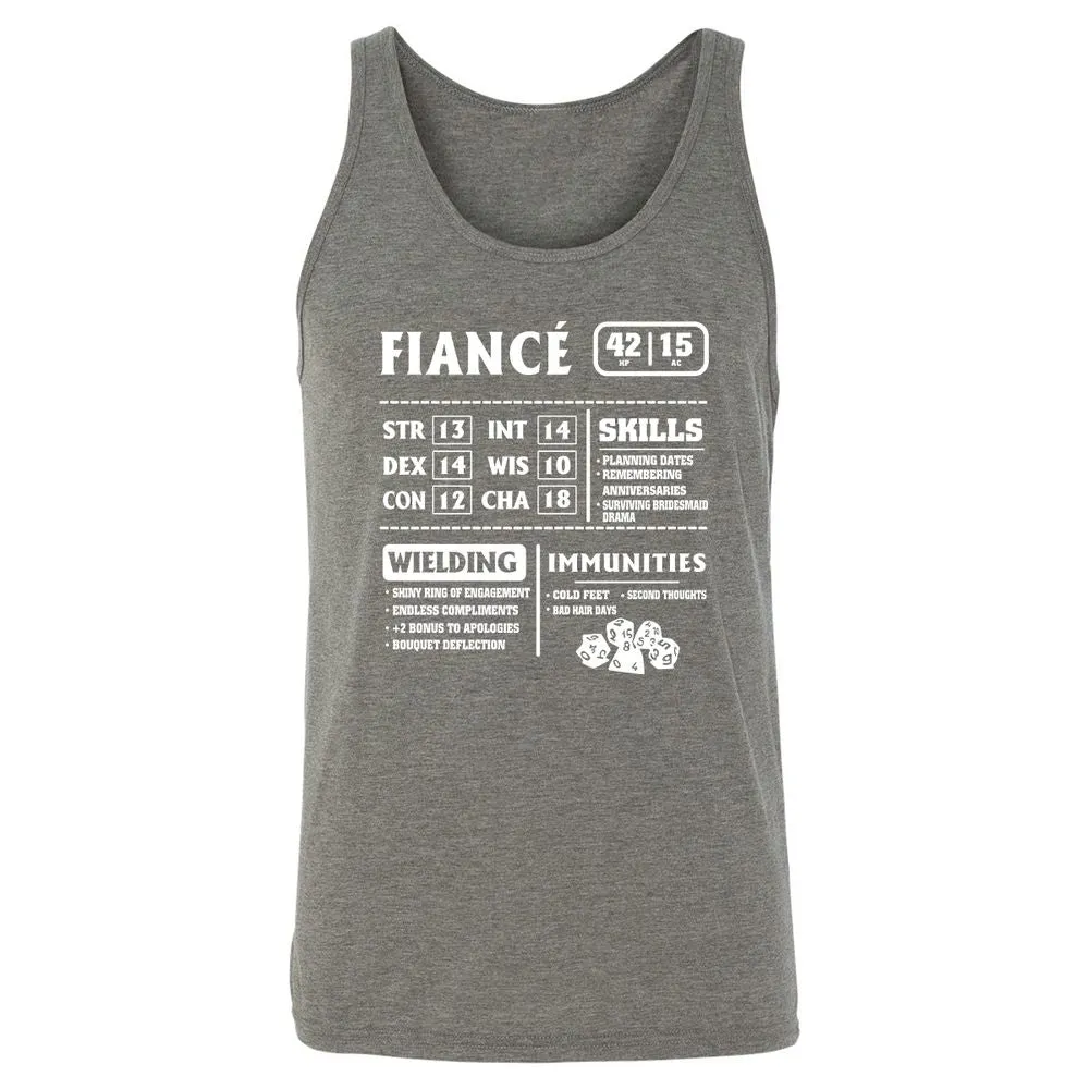 Fiance Stats Unisex Jersey Tank - Grey Triblend - 8