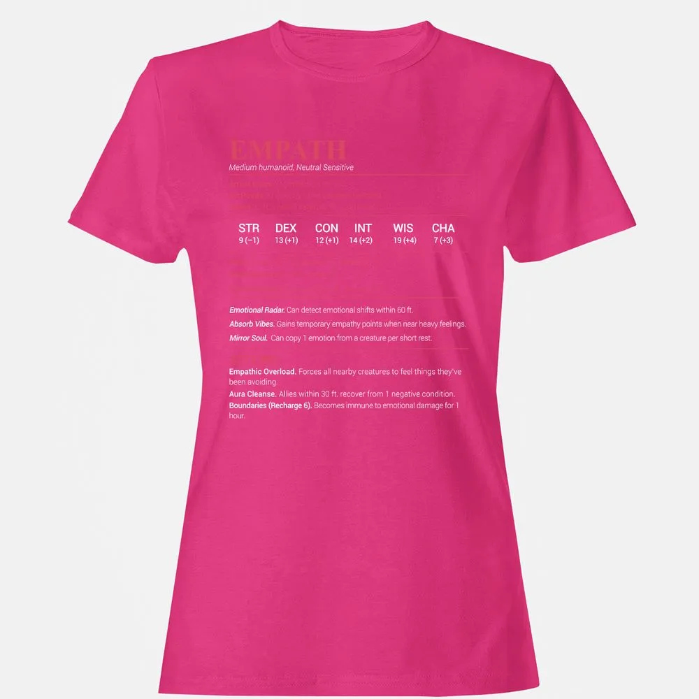 Empath Stats Women's T-Shirt - Heliconia - 6