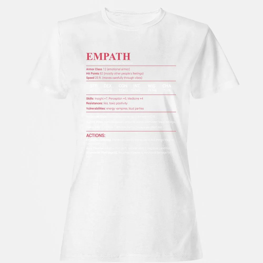Empath Stats Women's T-Shirt - White - 16