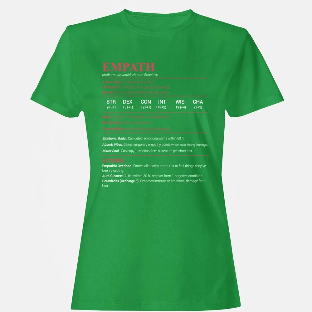 Empath Stats Women's T-Shirt - Irish Green - 7