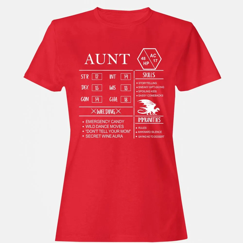 Aunt Stats Women's T-Shirt - Red - 13