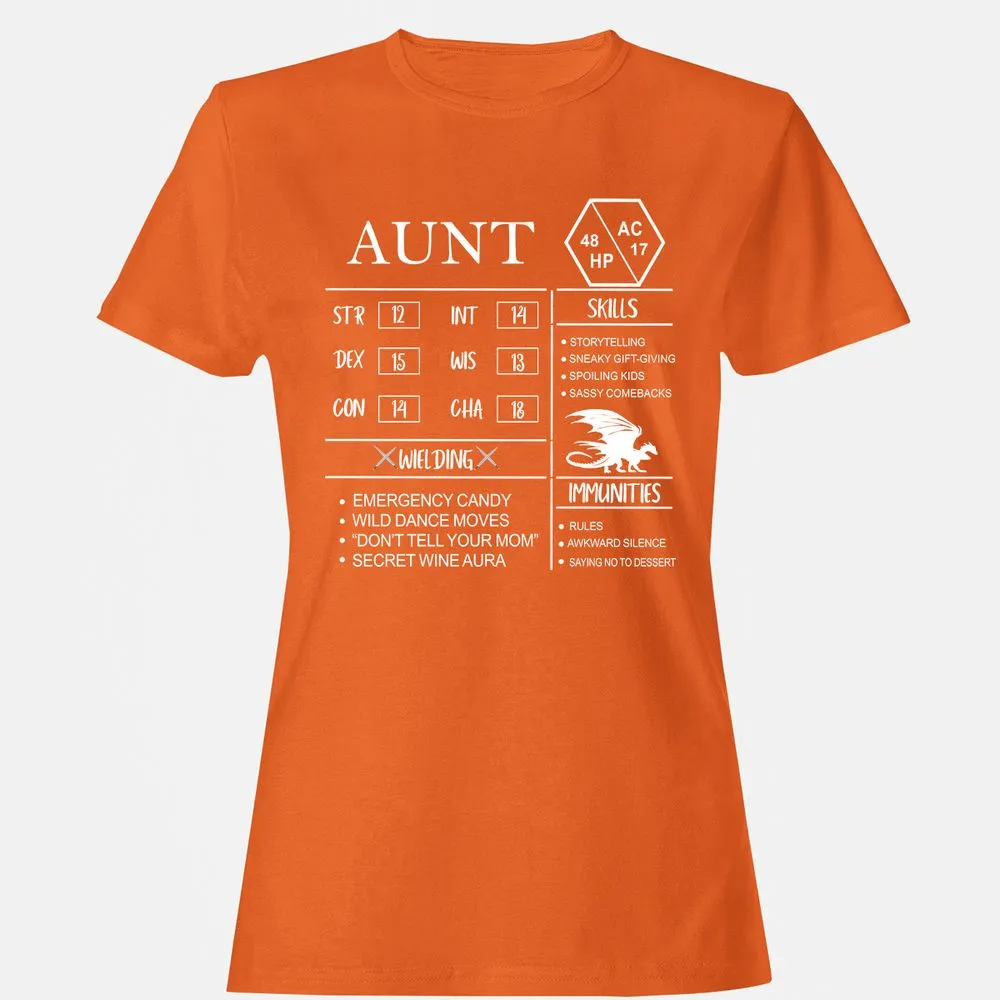 Aunt Stats Women's T-Shirt - Orange - 11