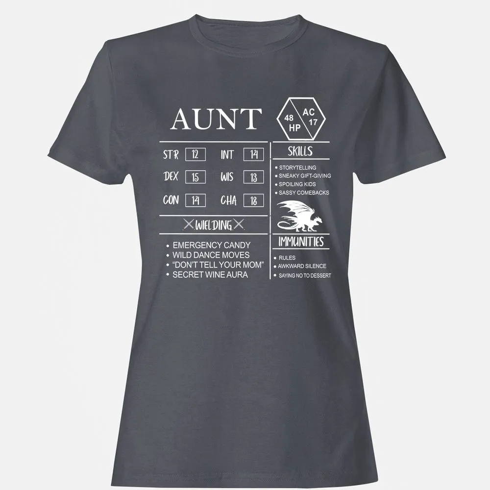 Aunt Stats Women's T-Shirt - Dark Heather - 5