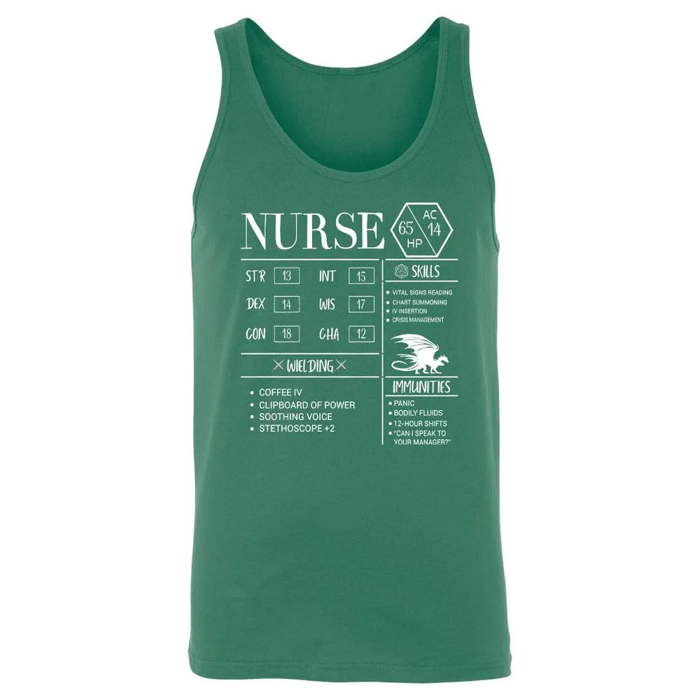 Nurse New Unisex Jersey Tank - Kelly - 9