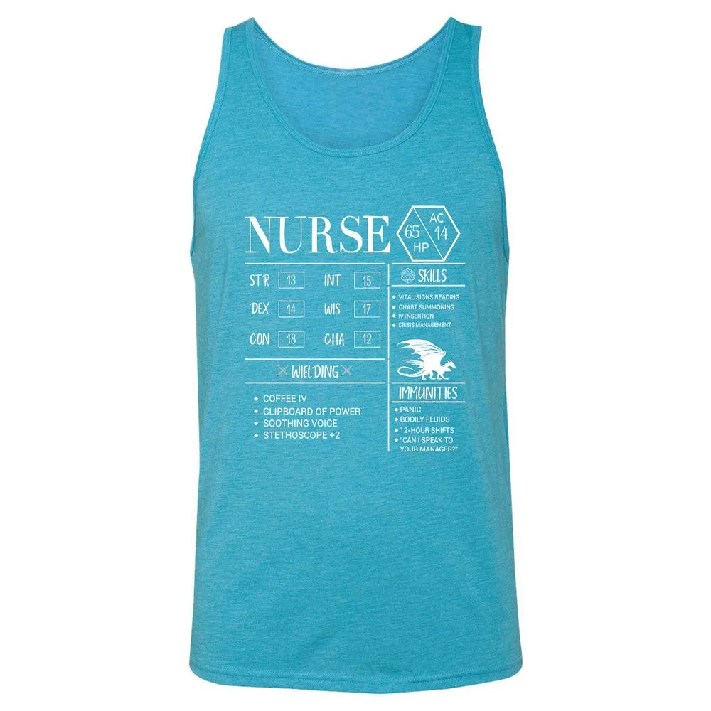 Nurse New Unisex Jersey Tank - Aqua Triblend - 3
