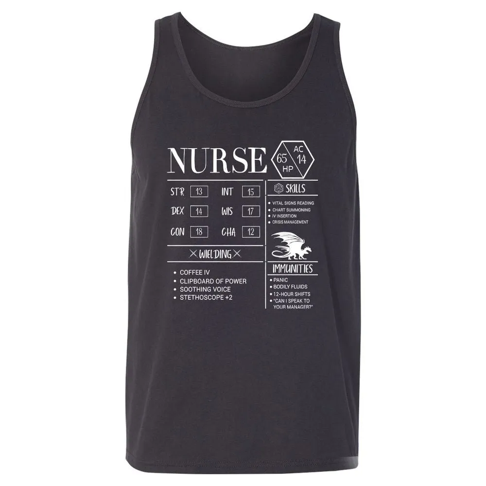 Nurse New Unisex Jersey Tank - Dark Grey - 7