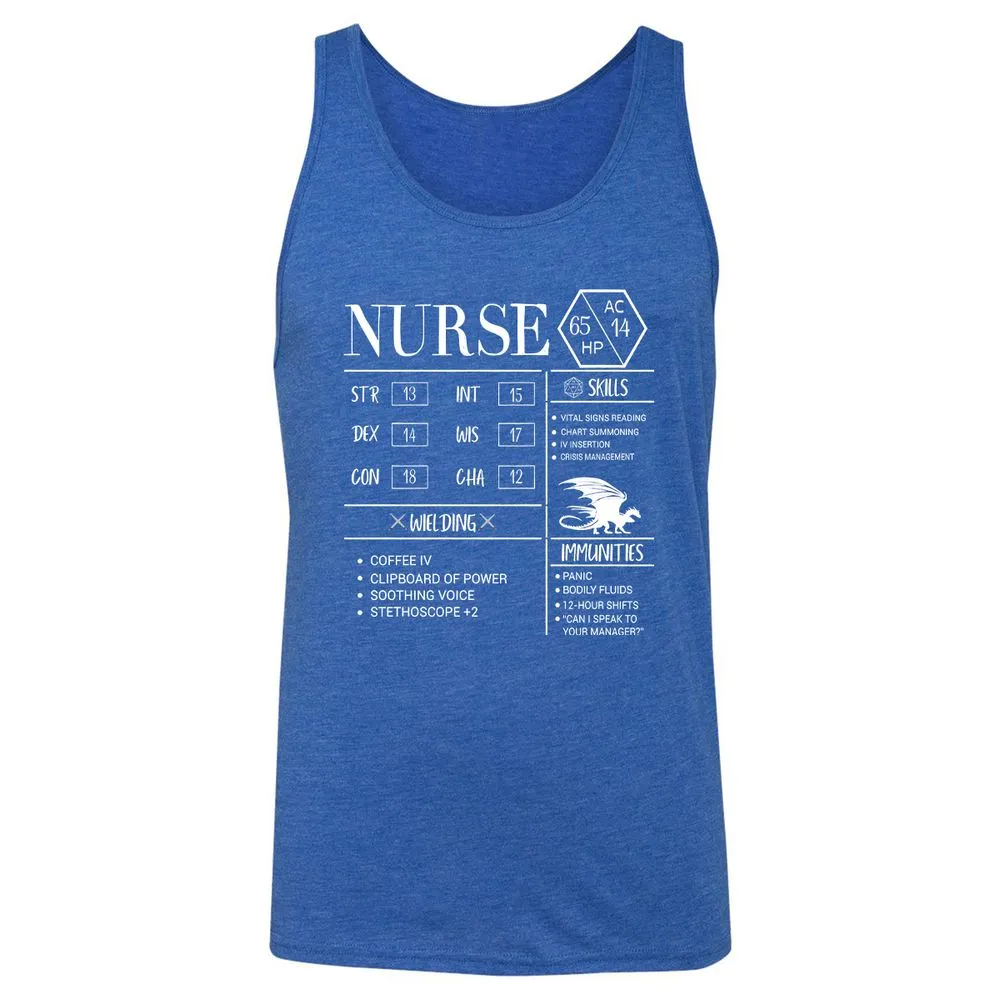 Nurse New Unisex Jersey Tank - True Royal Triblend - 12