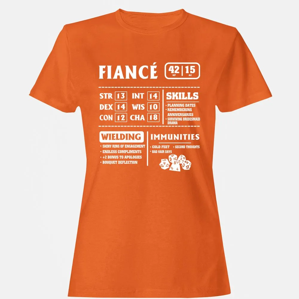 Fiance Stats Women's T-Shirt - Orange - 11
