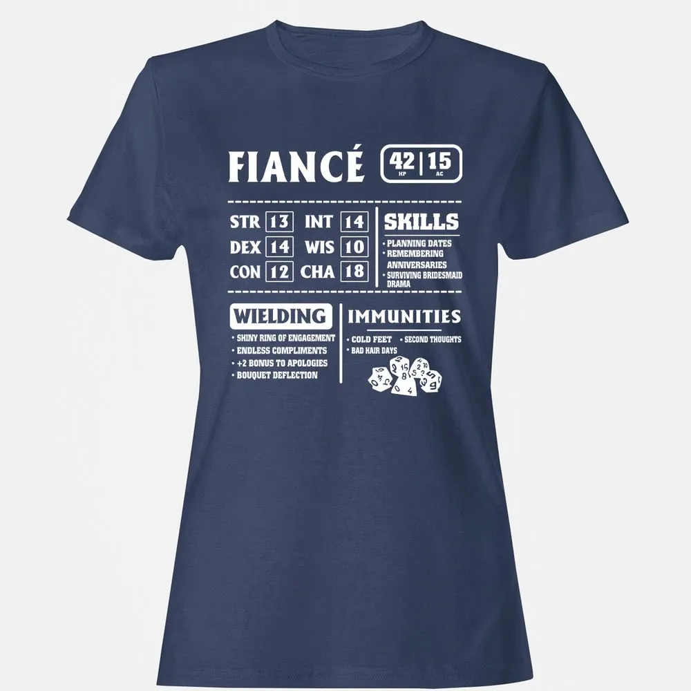 Fiance Stats Women's T-Shirt - Navy - 10