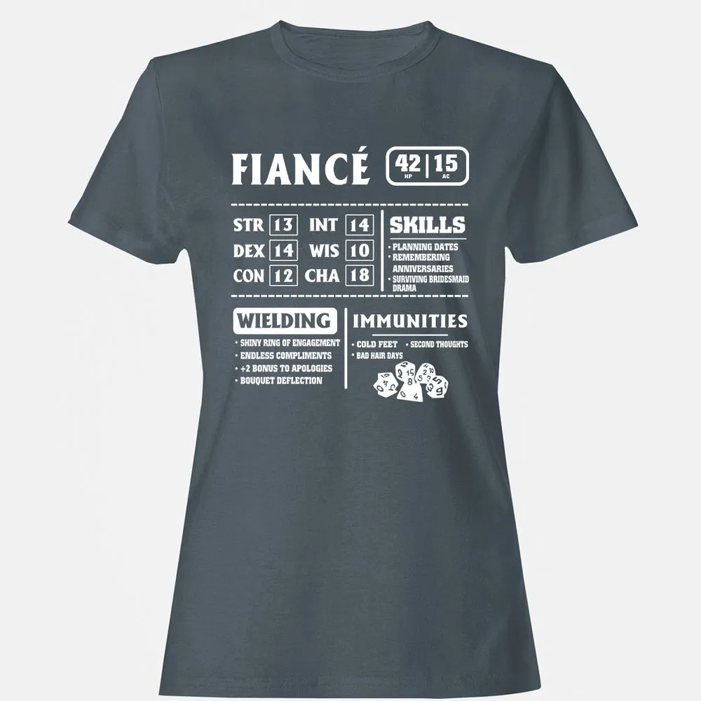 Fiance Stats Women's T-Shirt - Charcoal - 3