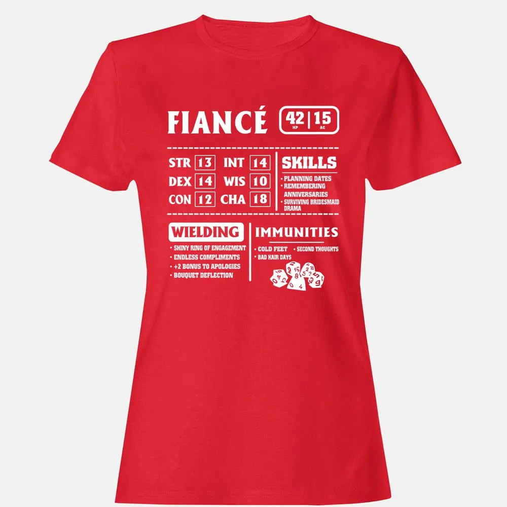 Fiance Stats Women's T-Shirt - Red - 13