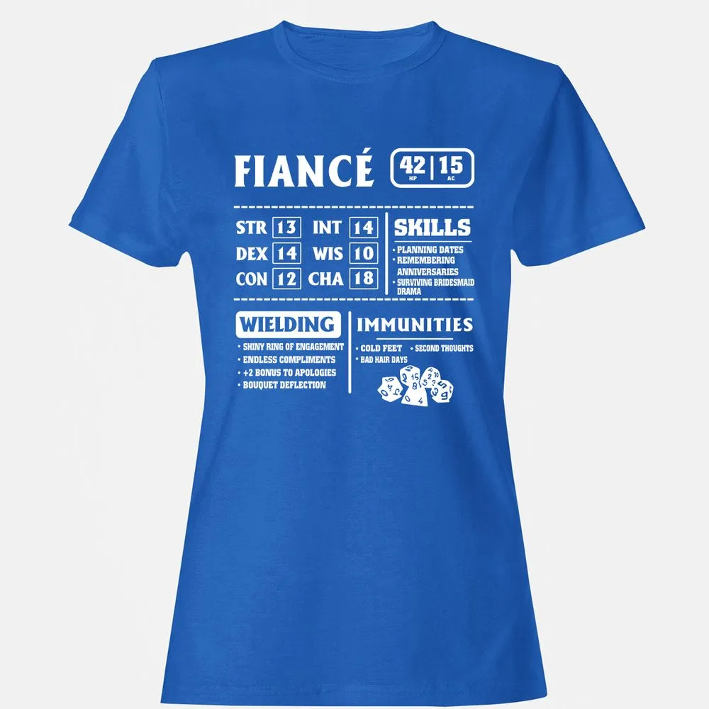 Fiance Stats Women's T-Shirt - Royal - 14