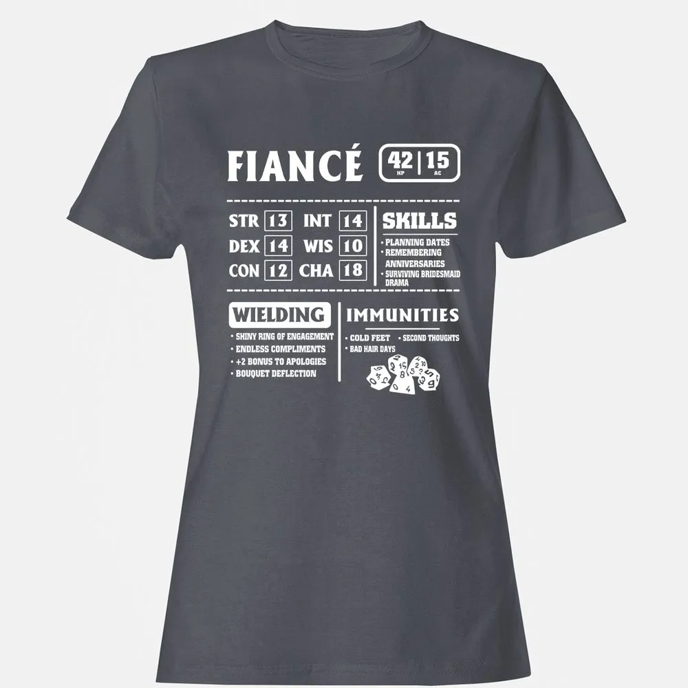 Fiance Stats Women's T-Shirt - Dark Heather - 5