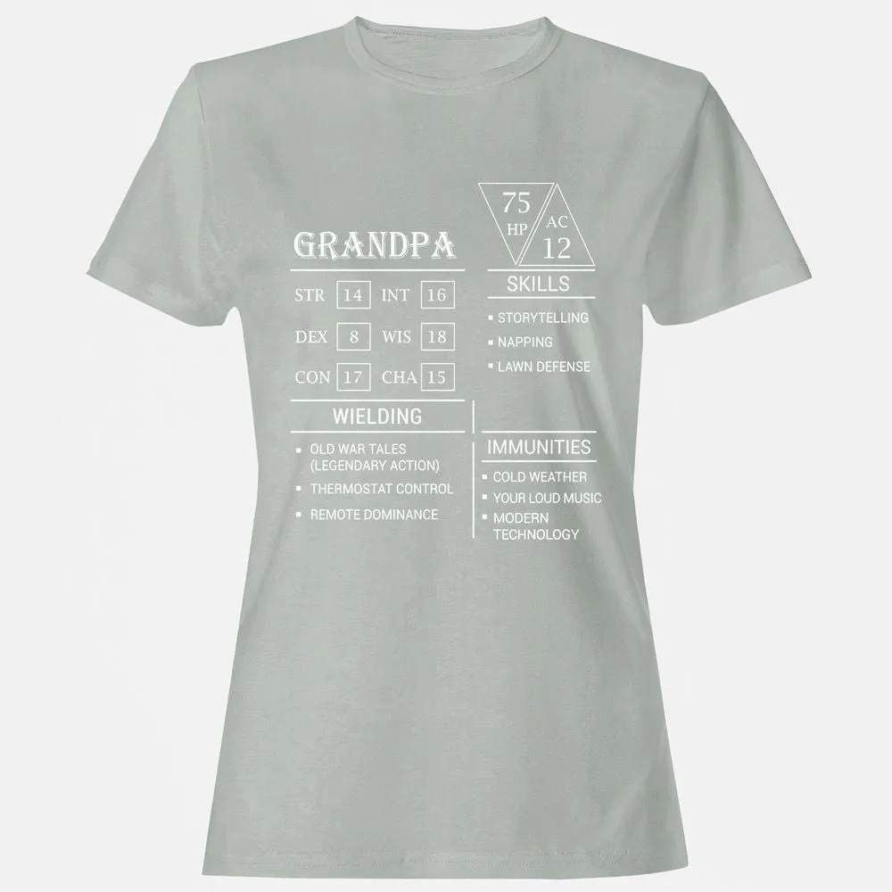 Grandpa Stats Women's T-Shirt - Ash - 2