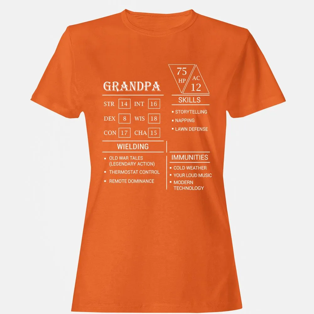 Grandpa Stats Women's T-Shirt - Orange - 11