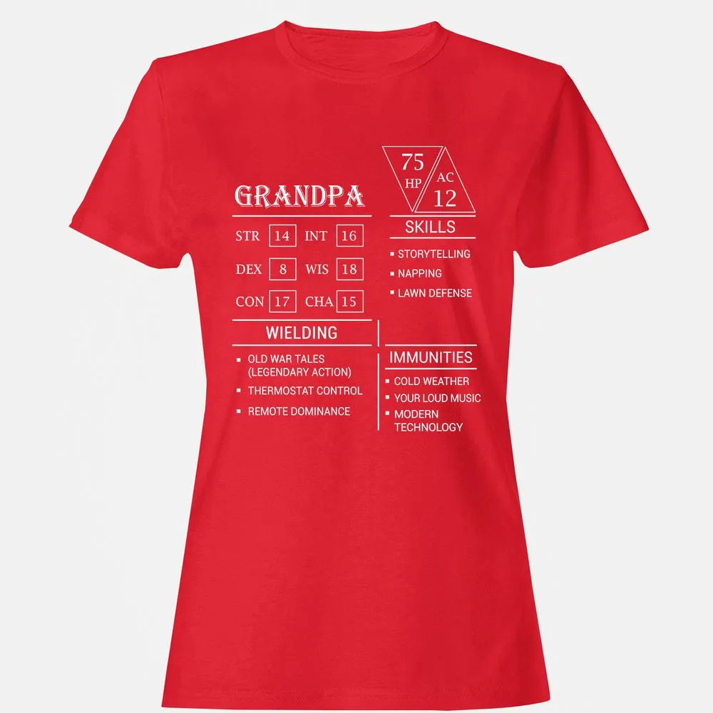 Grandpa Stats Women's T-Shirt - Red - 13