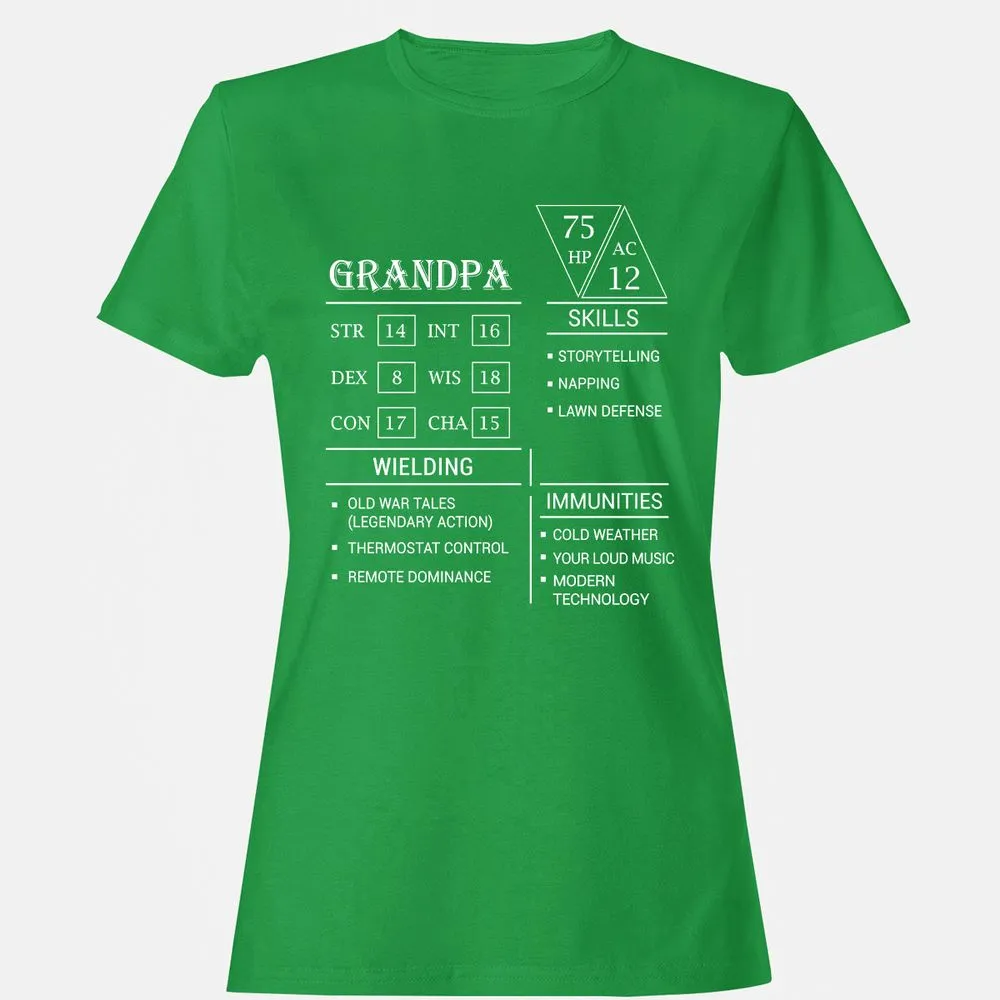 Grandpa Stats Women's T-Shirt - Irish Green - 7