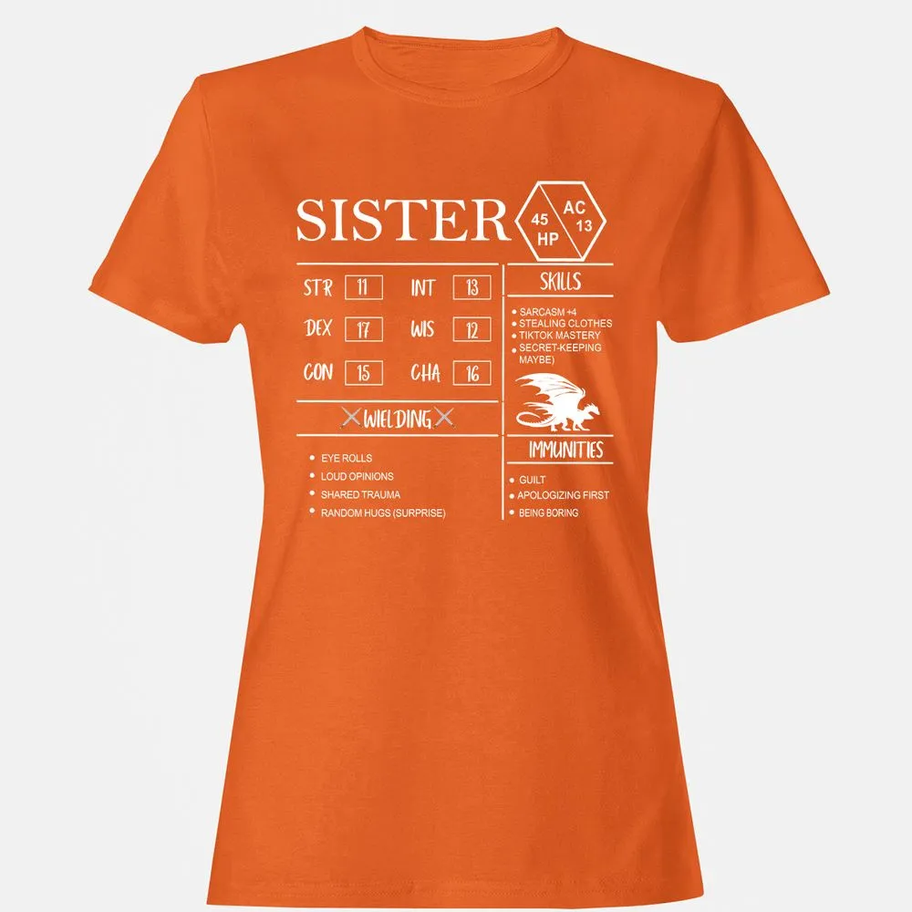 Sister Stats Women's T-Shirt - Orange - 11