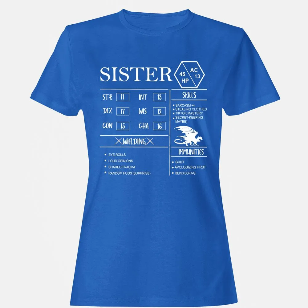 Sister Stats Women's T-Shirt - Royal - 14