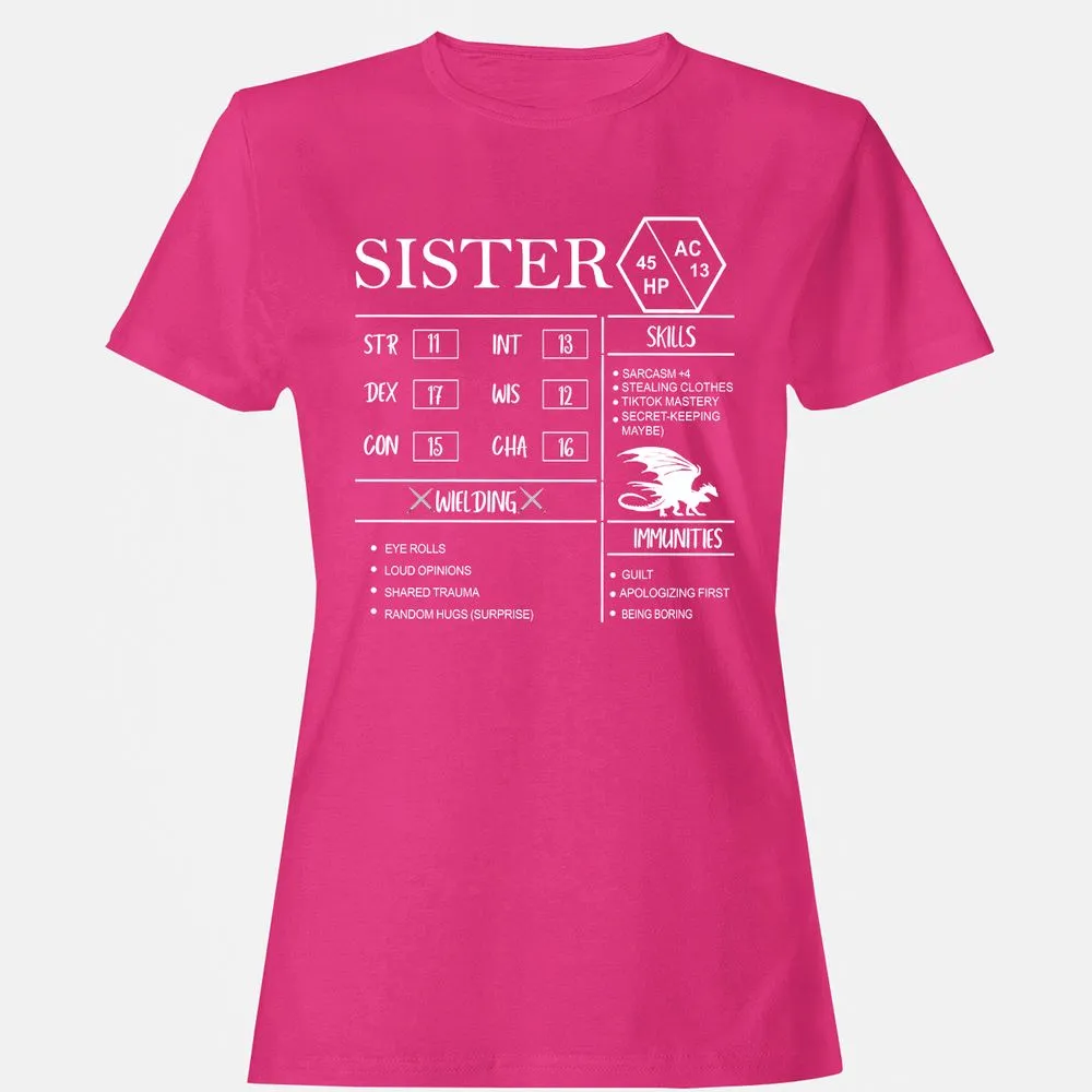 Sister Stats Women's T-Shirt - Heliconia - 6