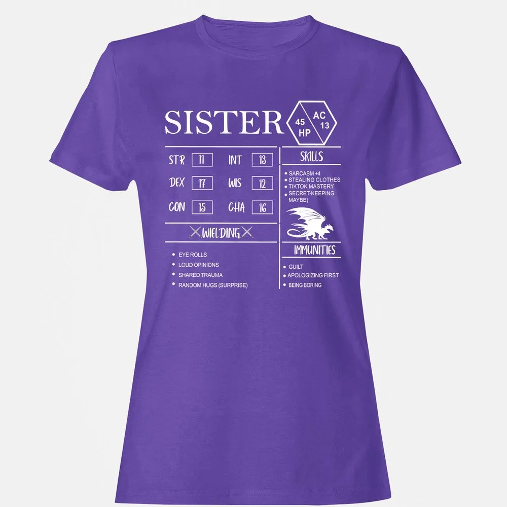 Sister Stats Women's T-Shirt - Purple - 12