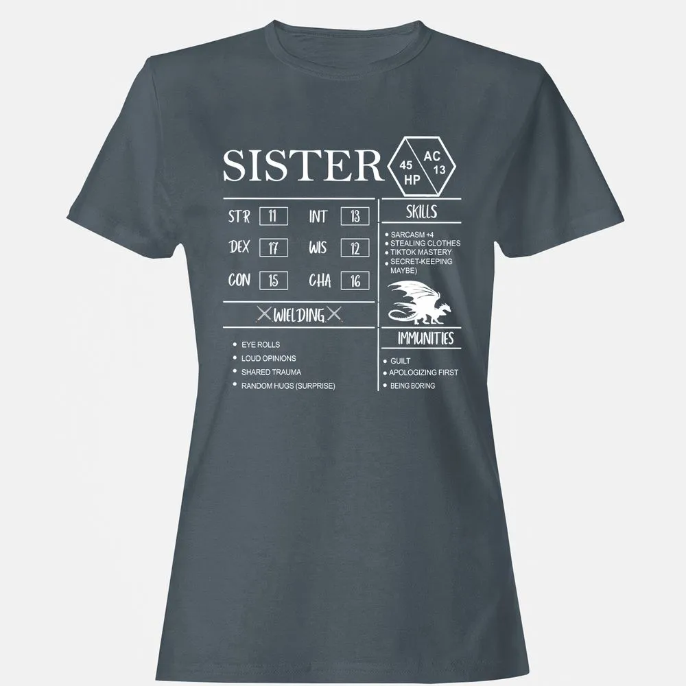 Sister Stats Women's T-Shirt - Charcoal - 3