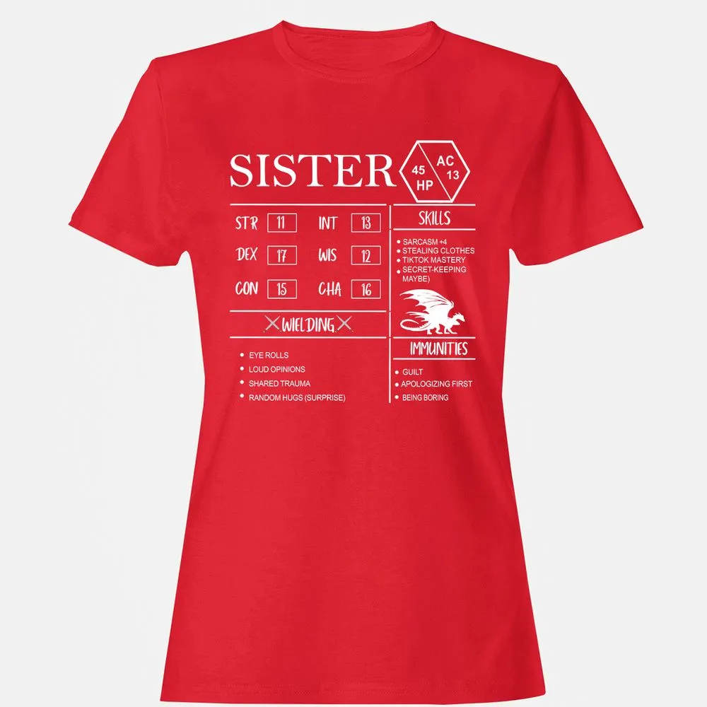 Sister Stats Women's T-Shirt - Red - 13
