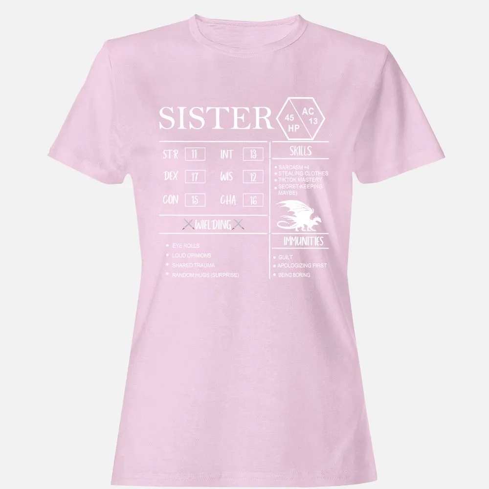 Sister Stats Women's T-Shirt - Light Pink - 9