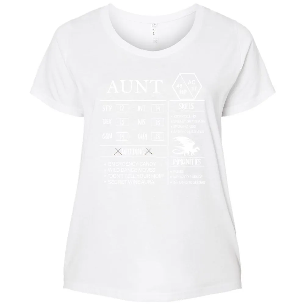 Aunt Stats Ladies Curvy Jersey - White - 6